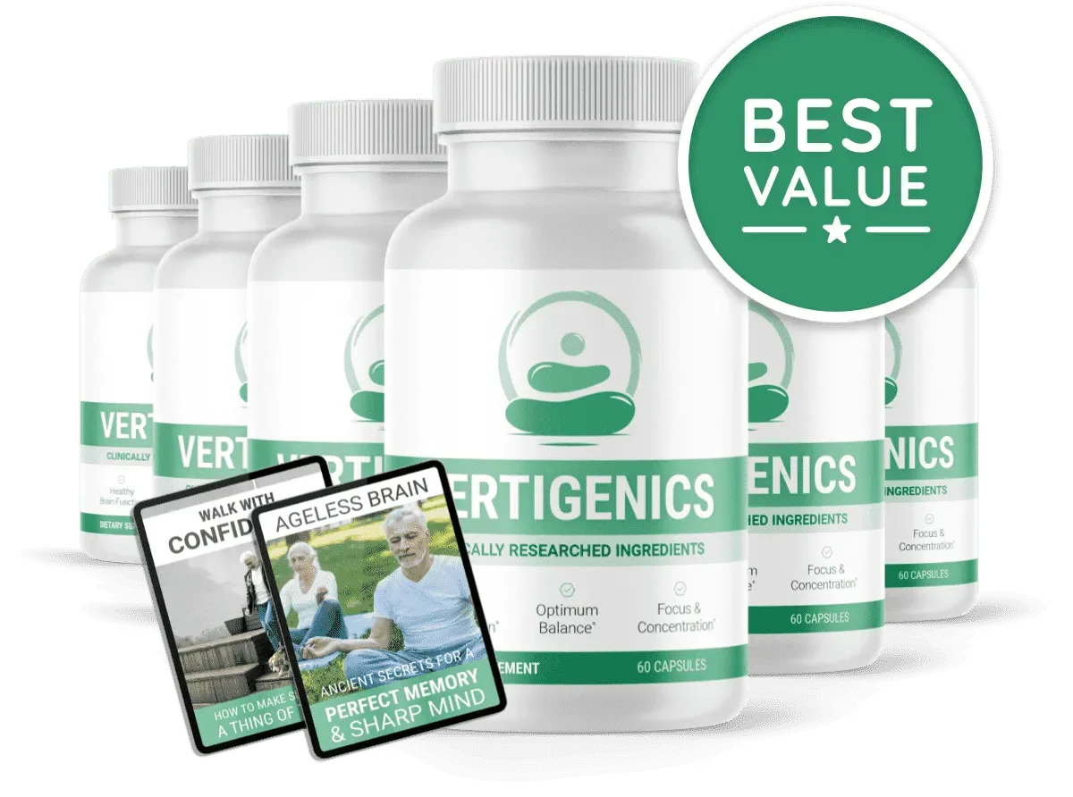 Order Vertigenics Best Value 6 bottle package with bonus guides